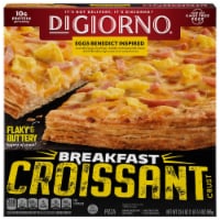 DIGIORNO Eggs Benedict Inspired Croissant Crust Breakfast Frozen Pizza Perspective: Main
