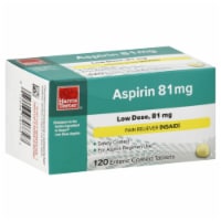 Harris Teeter® Low Dose Aspirin 81mg Pain Reliever Coated Tablets