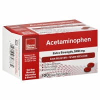Harris Teeter® Acetaminophen Extra Strength Pain Reliever Easy Tablets 500mg