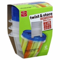Harris Teeter™ Twist & Store Small Round Containers & Lids - 3 Pack