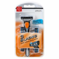 Harris Teeter™ Three Blade Men's Disposable Shaving Kit Perspective: Main
