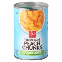 Harris Teeter Yellow Cling 100% Juice Peach Chunks