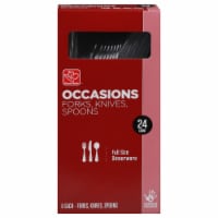 Harris Teeter Occasions Full Size Clear Cutlery Set Perspective: Main