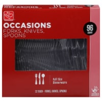 Harris Teeter Occasions Full Size Clear Dinnerware Cutlery Set Perspective: Main
