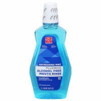 Harris Teeter Fluoride Refreshing Mint Mouth Rinse 33.8 fl oz Perspective: Main