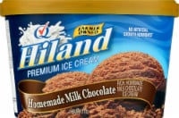 Hiland Premium Ice Cream Homemade Milk Chocolate Tub Perspective: Main