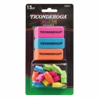 Ticonderoga® Multi-pack Assorted Neon Erasers Perspective: Main