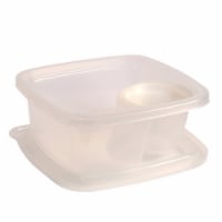 Take A Dip 3 Deep Side Food Storage Lunch Snack Container 3oz Dip Section, Clear