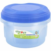 Compac Home Always Fresh Food Storage Hi-Top Cylinder Container 16oz Ocean Blue