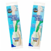 Compac Home Mayo Knife & Jar Scraper Spreader, Plastic Knife Spatula, 2pk