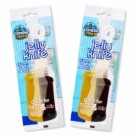 Compac Jelly Knife Spreader Plastic Knife Spatula & Contoured Jar Scraper, 2pk