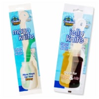 Compac Home Mayo Knife & Jelly Knife, Plastic Knife Spatulas Get-It-All 2pk Set
