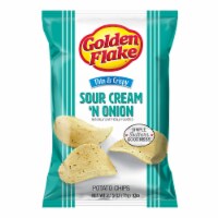 Golden Flake® Thin & Crispy Sour Cream 'N Onion Potato Chips Perspective: Main