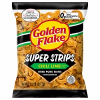 Golden Flake® Chili Lime Super Strips Fried Pork Skins Perspective: Main