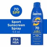 Coppertone Sport Sunscreen Spray, Broad Spectrum SPF 70 Water Resistant Spray Sunscreen Perspective: Main