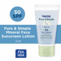 Coppertone Pure And Simple Face Sunscreen Lotion, Spf 50 Broad Spectrum Sunscreen With Zinc Oxide Perspective: Main