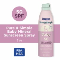 Coppertone Pure And Simple Baby Spray Sunscreen Spf 50, Broad Spectrum Sunscreen For Baby Perspective: Main