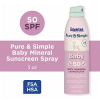 Coppertone Pure And Simple Baby Spray Sunscreen Spf 50, Broad Spectrum Sunscreen For Baby Perspective: Main
