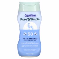 Coppertone Pure And Simple Sunscreen Lotion, Spf 50 Broad Spectrum Sunscreen With Zinc Oxide Perspective: Main
