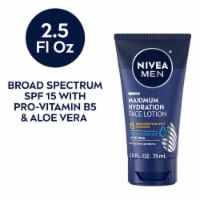 NIVEA MEN Maximum Hydration Face Lotion Broad Spectrum SPF 15 Sunscreen with Aloe Vera Perspective: Main