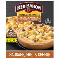 Red Baron Breakfast Scrambles Sausage, Egg & Cheese Frozen Pizza Perspective: Main