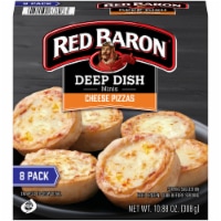 Red Baron Deep Dish Mini Cheese Pizzas 8 Count Perspective: Main