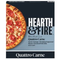 Hearth & Fire Flame-Fired Crust Quattro Carne Pizza Perspective: Main