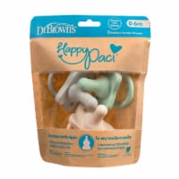 Dr Brown's® HappyPaci™ One-Piece Silicone Pacifiers - Gray/Green/Ecru Perspective: Main