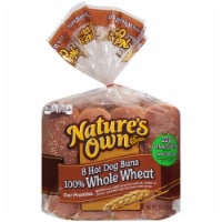 Nature's Own 100% Whole Wheat Hot Dog Buns Perspective: Main