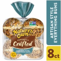 Nature's Own Perfectly Crafted Everything Buns Non-GMO Everything Hamburger Buns Perspective: Main