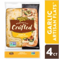 Nature's Own Perfectly Crafted Garlic Artisan Flats, Garlic Non-GMO Flatbread, 4 Count Perspective: Main