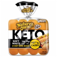 Nature's Own Life Keto Soft White Hotdog Buns, Keto Hotdog Buns, Keto Bread Buns, 8 Count Perspective: Main