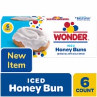Wonder Iced Honey Buns, Individually Wrapped Iced Pastry Snacks Perspective: Main