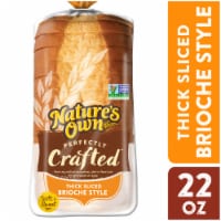 Nature's Own Perfectly Crafted Brioche Style Bread Thick Sliced Non-GMO Brioche Bread