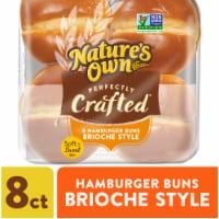 Nature's Own Perfectly Crafted Brioche Style Hamburger Buns Non-GMO Sandwich Buns