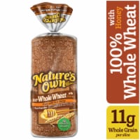 Nature's Own 100% Whole Wheat Bread with Honey Sliced Whole Wheat Sandwich Bread