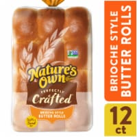 Nature's Own Perfectly Crafted Brioche Style Butter Rolls Non-GMO Dinner Rolls