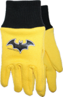 Midwest Quality Gloves Batman Kids' Jersey Gloves - Yellow/Black Perspective: Main