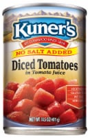Kuner's® No Salt Added Diced Tomatoes Perspective: Main
