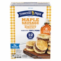 Odom's Tennessee Pride® Maple Sausage Buttermilk Biscuit Frozen Breakfast Sandwiches Perspective: Main