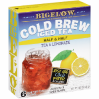 Bigelow Cold Brew Half & Half Iced Tea & Lemonade Bags Family Size Perspective: Main