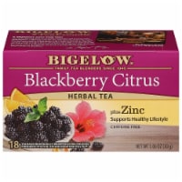 Bigelow® Blackberry Citrus Herbal Tea Caffeine Free Tea Bags plus Zinc
