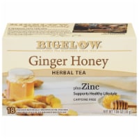 Bigelow® Ginger Honey Caffeine Free Plus Zinc Herbal Tea Bags Perspective: Main