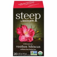 Bigelow Steep Organic Rooibos Hibiscus Caffeine Free Herbal Tea