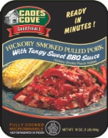 Cades Cove Hickory Smoked Pulled Pork with Tangy Sweet BBQ Sauce Perspective: Main