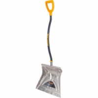 Bigfoot 1216-1 Aluminum Snow Shovel Pusher Design 20 in. Blade Non-Stick Coating Wooden Handl