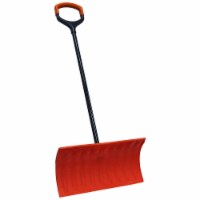 Bigfoot 1219D-1 21 in. Roller Snow Shovel Metal Handle Large D Grip - Orange