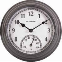 Acu-Rite Outdoor Clock with Thermometer - Gunmetal Gray