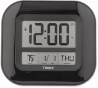 Timex Atomic Digital Wall Clock with Indoor Temperature - Black
