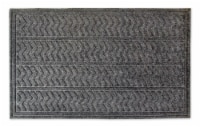 Design Imports CAMZ10100 Paper Bin - Basketweave Stone & Black, 17 x 12 x 12 in.